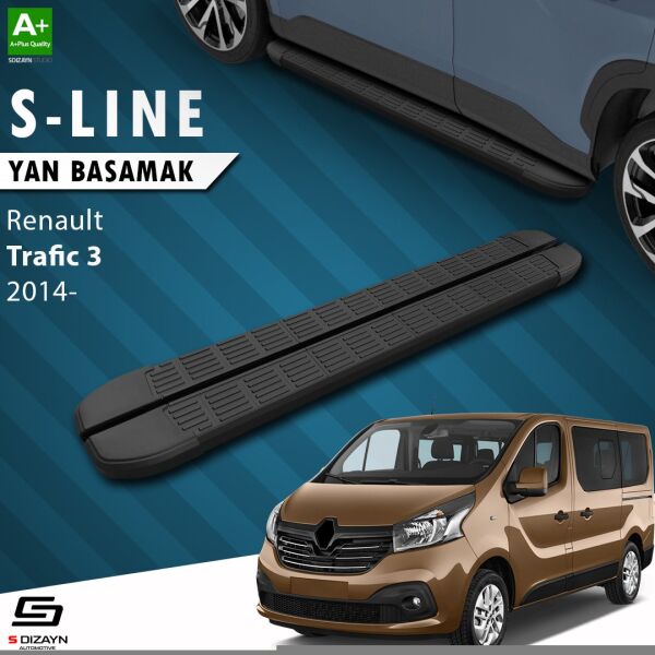 Renault Trafic 3 Kısa Şase S-Line Siyah Yan Basamak 223 Cm 2014-2020 A+ Kalite