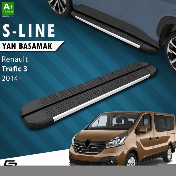 Renault Trafic 3 Uzun Şase S-Line Aluminyum Yan Basamak 263 Cm 2014-2020 A+ Kalite