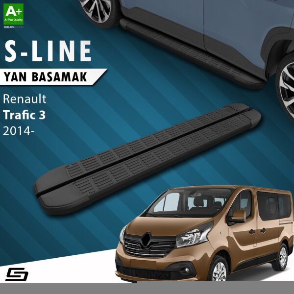 Renault Trafic 3 Uzun Şase S-Line Siyah Yan Basamak 263 Cm 2014-2020 A+ Kalite