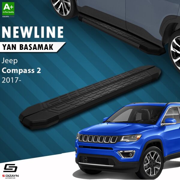 Jeep Compass 2 NewLine Siyah Yan Basamak 173 Cm 2017 Üzeri A+ Kalite