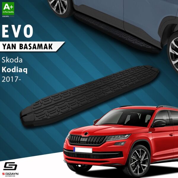 Skoda Kodiaq Evo Siyah Yan Basamak 193 Cm 2017 Üzeri A+ Kalite