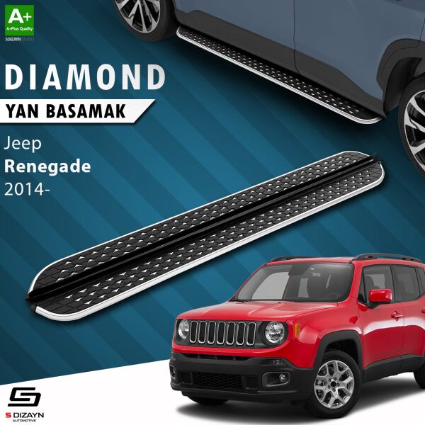 Jeep Renegade Diamond Krom Yan Basamak 173 Cm 2014 Üzeri A+ Kalite