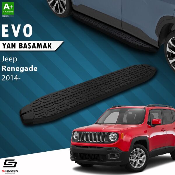 Jeep Renegade Evo Siyah Yan Basamak 173 Cm 2014 Üzeri A+ Kalite