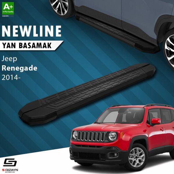 Jeep Renegade NewLine Siyah Yan Basamak 173 Cm 2014 Üzeri A+ Kalite