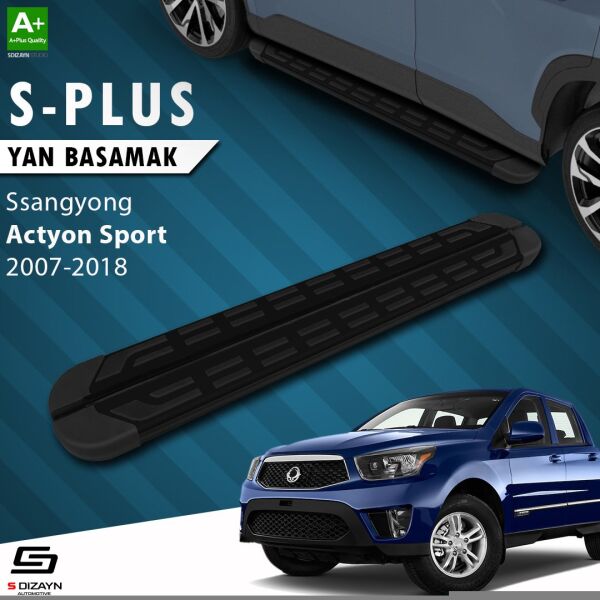 Ssangyong Actyon Sports S-Plus Siyah Yan Basamak 203 Cm 2007-2018 A+ Kalite