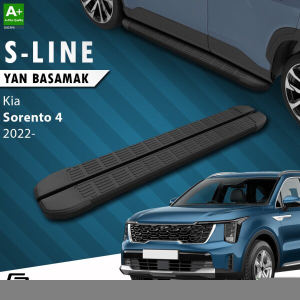 Kia Sorento 4 S-Line Siyah Yan Basamak 183 Cm 2022 Üzeri A+ Kalite
