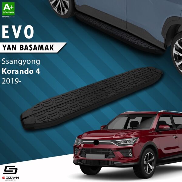 Ssangyong Korando Evo Siyah Yan Basamak 183 Cm 2019 Üzeri A+ Kalite