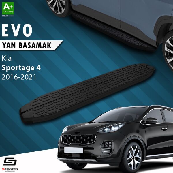 Kia Sportage 4 Evo Siyah Yan Basamak 173 Cm 2016-2021 A+ Kalite