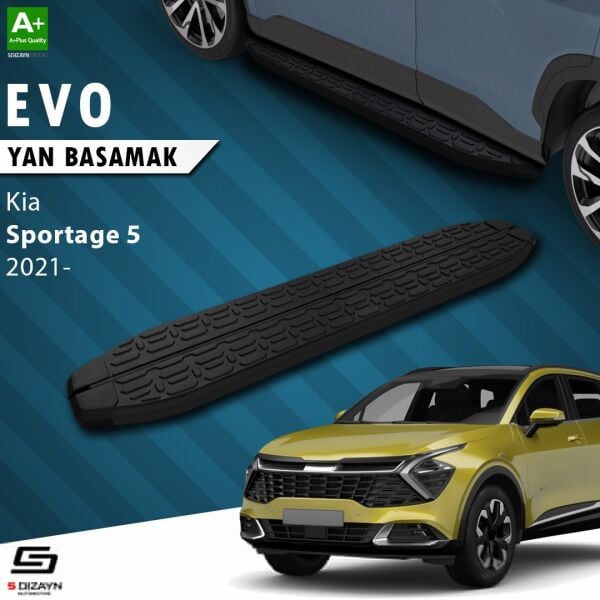 Kia Sportage 5 Evo Siyah Yan Basamak 173 Cm 2021 Üzeri A+ Kalite
