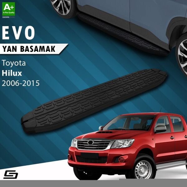 Toyota Hilux 7 Evo Siyah Yan Basamak 203 Cm 2006-2015 A+ Kalite