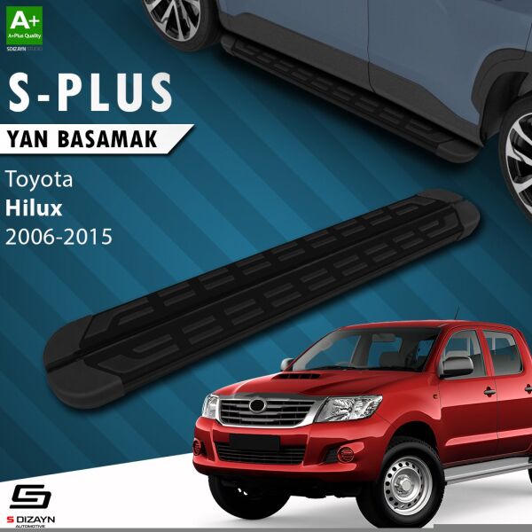 Toyota Hilux 7 S-Plus Siyah Yan Basamak 203 Cm 2006-2015 A+ Kalite