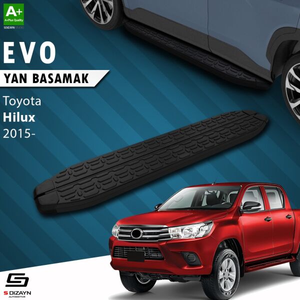 Toyota Hilux 8 Evo Siyah Yan Basamak 203 Cm 2015 Üzeri A+ Kalite