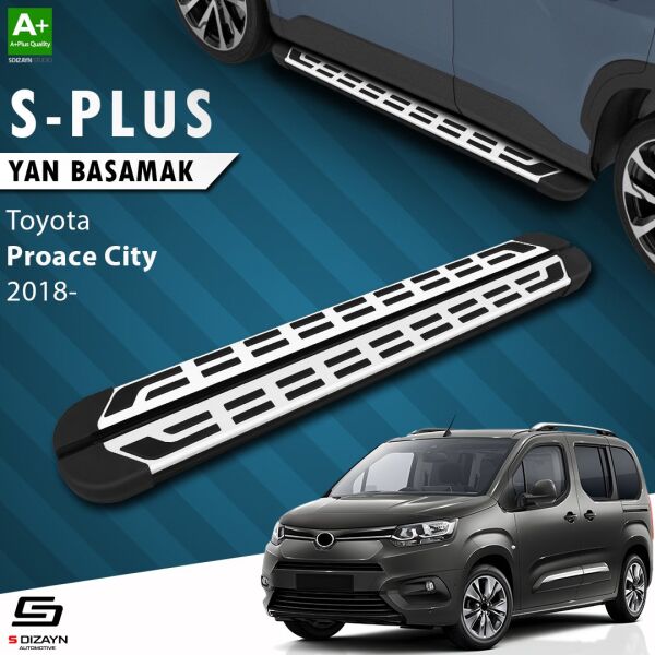 Toyota Proace City Kısa Şase S-Plus Gri Yan Basamak 203 Cm 2018 Üzeri A+ Kalite