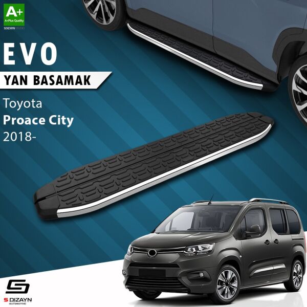 Toyota Proace City Uzun Şase Evo Krom Yan Basamak 213 Cm 2018 Üzeri A+ Kalite