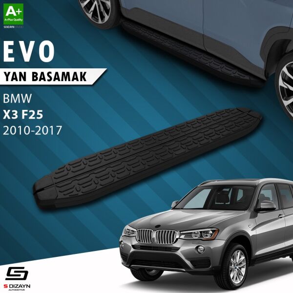 Bmw X3 F25 Evo Siyah Yan Basamak 193 Cm 2010-2017 A+ Kalite
