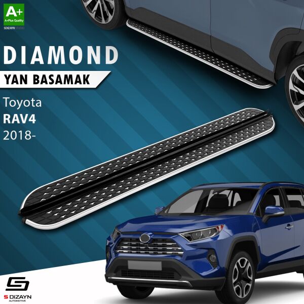 Toyota RAV 4 5 Diamond Krom Yan Basamak 173 Cm 2018 Üzeri A+ Kalite
