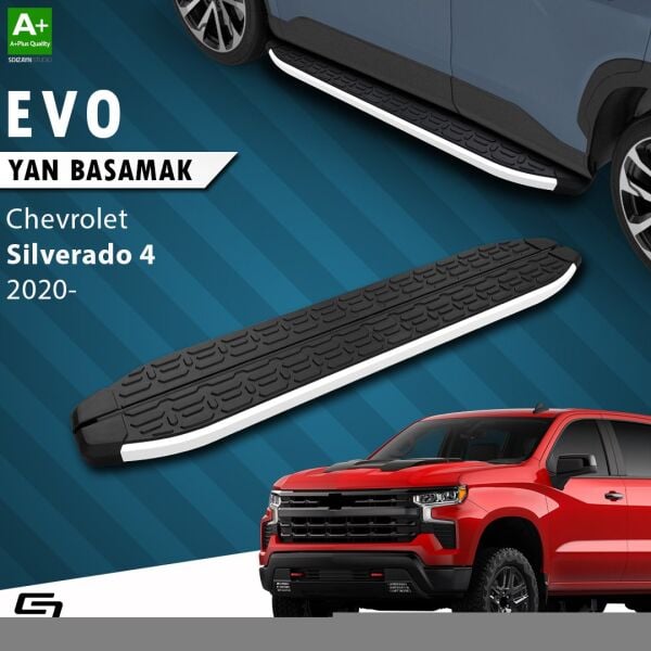 Chevrolet Silverado 4 Uzun Şase Evo Aluminyum Yan Basamak 253 Cm 2020 Üzeri A+ Kalite