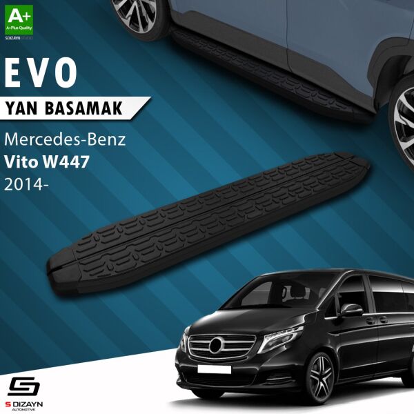 Mercedes Vito W447 Kısa Şase Evo Siyah Yan Basamak 233 Cm 2014 Üzeri A+ Kalite
