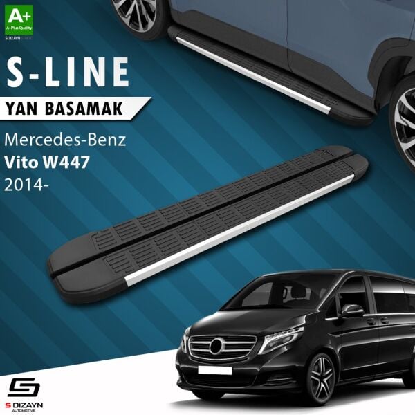 Mercedes Vito W447 Kısa Şase S-Line Aluminyum Yan Basamak 233 Cm 2014 Üzeri A+ Kalite