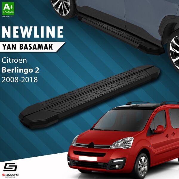 Citroen Berlingo 2 NewLine Siyah Yan Basamak 193 Cm 2008-2018 A+ Kalite