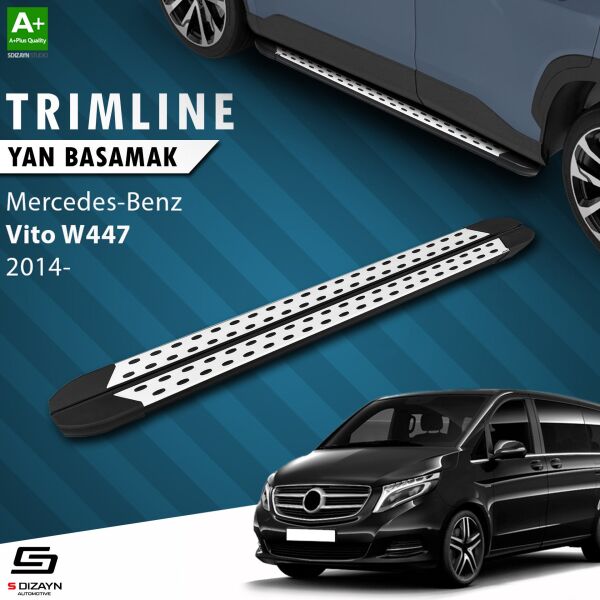 Mercedes Vito W447 Uzun Şase TrimLine Gri Yan Basamak 260 Cm 2014 Üzeri A+ Kalite