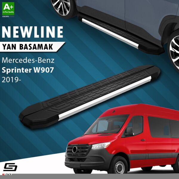 Mercedes Sprinter W907 Orta Şase NewLine Krom Yan Basamak 273 cm 2019 Üzeri A+ Kalite