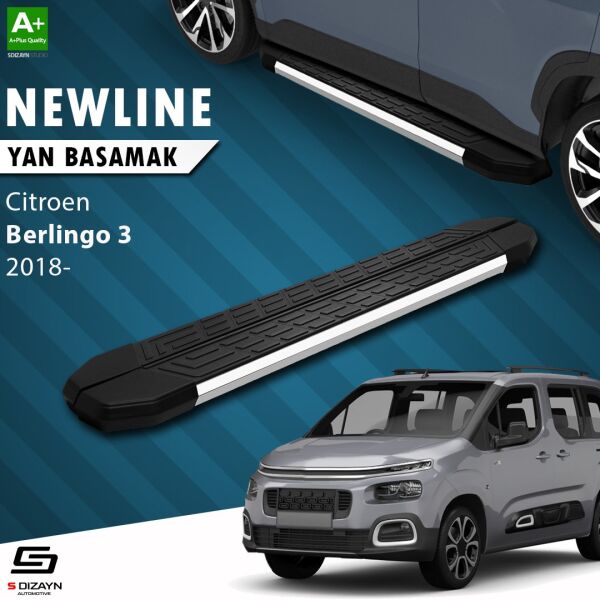 Citroen Berlingo 3 NewLine Krom Yan Basamak 203 Cm 2018 Üzeri A+ Kalite