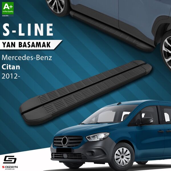 Mercedes Citan Uzun Şase S-Line Siyah Yan Basamak 223 Cm 2012-2021 A+ Kalite