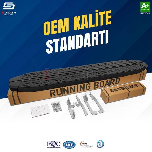 VW Caddy 4 Evo Siyah Yan Basamak 193 Cm 2020 Üzeri A+ Kalite