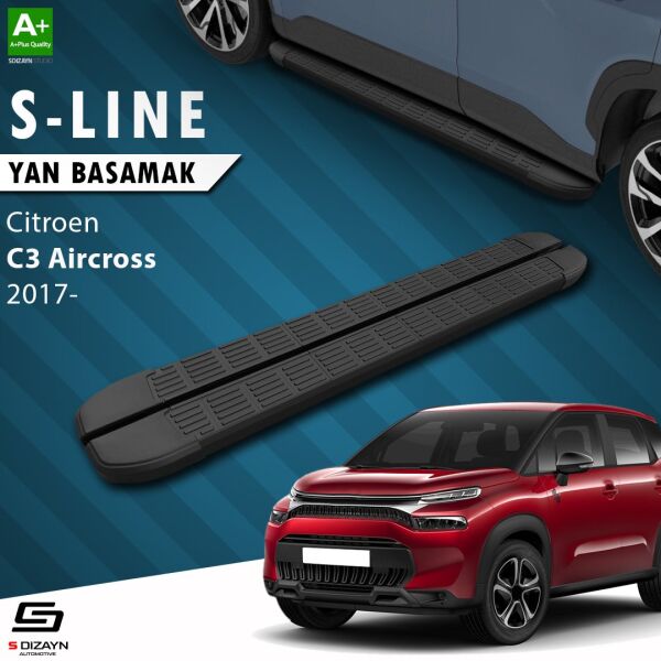 Citroen C3 Aircross S-Line Siyah Yan Basamak 183 Cm 2017 Üzeri A+ Kalite