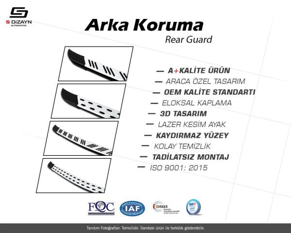 Citroen Berlingo 3 2019+ M Line Arka Koruma Silver