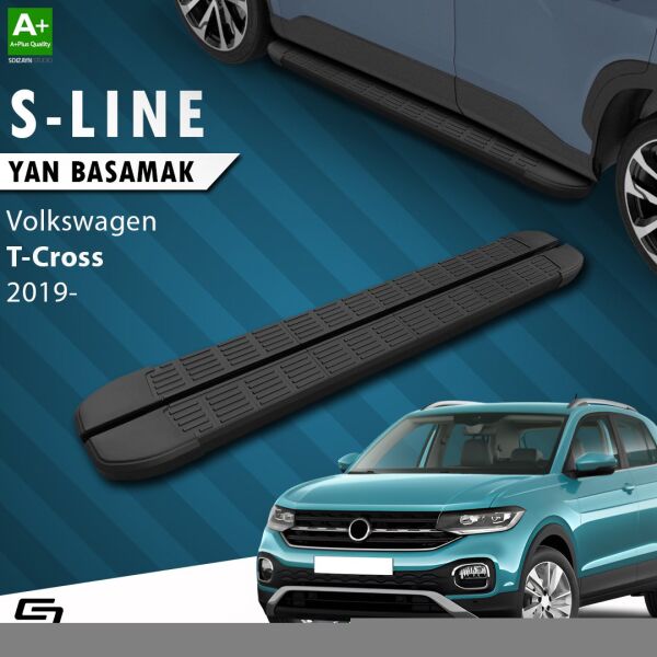 VW T-Cross S-Line Siyah Yan Basamak 173 Cm 2019-2023 A+ Kalite