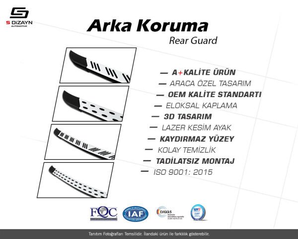 Citroen Berlingo 3 2019+ Trim Line Arka Koruma Black