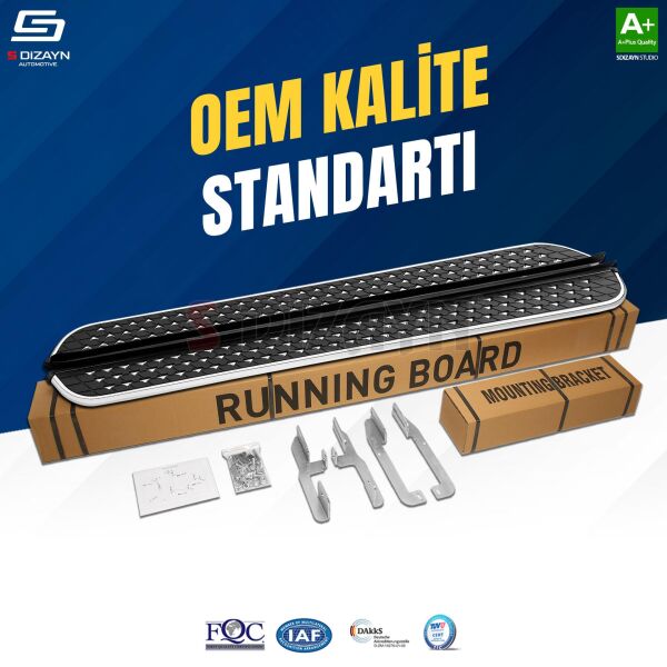 VW Tiguan 2 Diamond Krom Yan Basamak 173 Cm 2016-2024 A+ Kalite