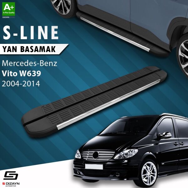 Mercedes Vito W639 Kısa Şase S-Line Krom Yan Basamak 233 Cm 2004-2014 A+ Kalite