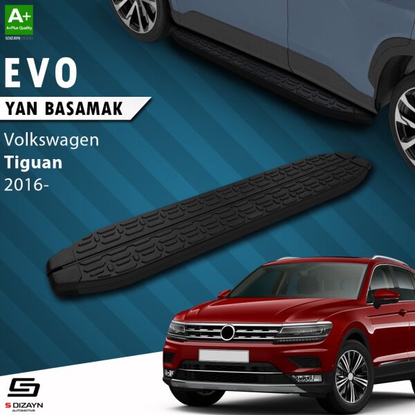 VW Tiguan 2 Evo Siyah Yan Basamak 173 Cm 2016-2024 A+ Kalite