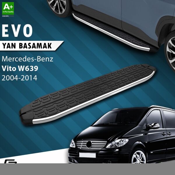 Mercedes Vito W639 Uzun Şase Evo Krom Yan Basamak 253 Cm 2004-2014 A+ Kalite