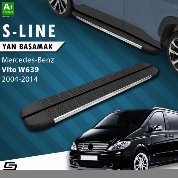 Mercedes Vito W639 Uzun Şase S-Line Krom Yan Basamak 253 Cm 2004-2014 A+ Kalite