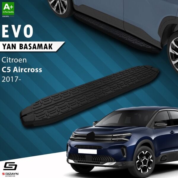 Citroen C5 Aircross Evo Siyah Yan Basamak 193 Cm 2017 Üzeri A+ Kalite