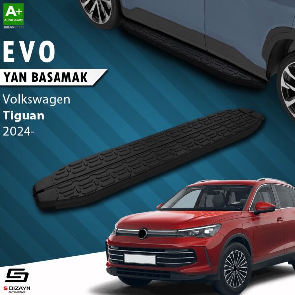 VW Tiguan 3 Evo Siyah Yan Basamak 183 Cm 2024 Üzeri A+ Kalite