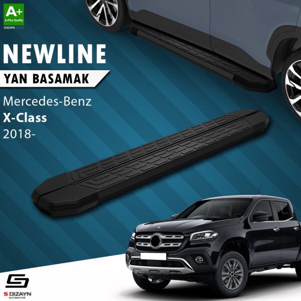 Mercedes X-Class NewLine Siyah Yan Basamak 203 Cm 2018-2020 A+ Kalite