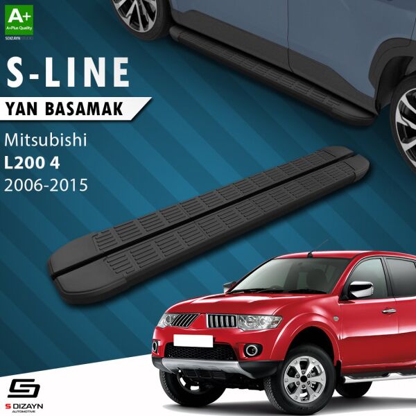 Mitsubishi L200 4 S-Line Siyah Yan Basamak 193 Cm 2006-2015 A+ Kalite