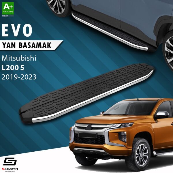 Mitsubishi L200 5 Makyajlı Evo Krom Yan Basamak 203 Cm 2019-2023 A+ Kalite