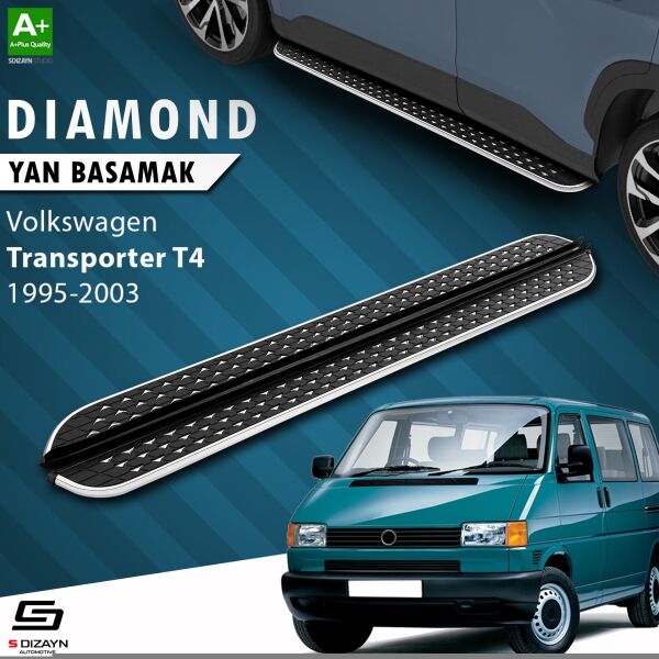 VW Transporter T4 Kısa Şase Diamond Krom Yan Basamak 213 Cm 1995-2003 A+ Kalite