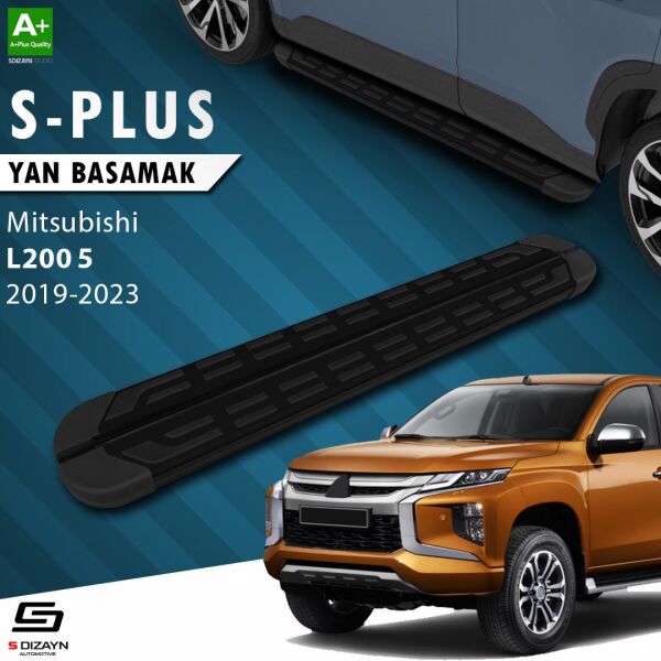Mitsubishi L200 5 Makyajlı S-Plus Siyah Yan Basamak 203 Cm 2019-2023 A+ Kalite