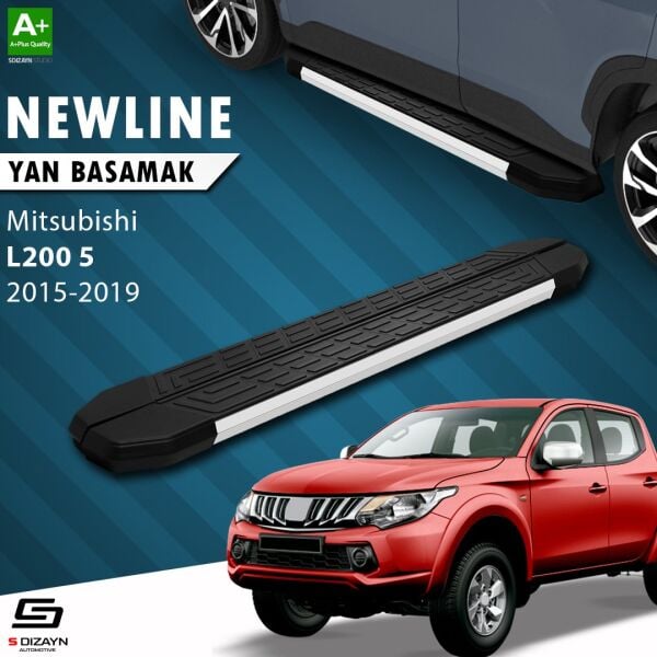 Mitsubishi L200 5 NewLine Aluminyum Yan Basamak 193 Cm 2015-2019 A+ Kalite