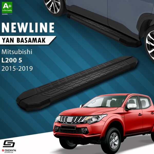 Mitsubishi L200 5 NewLine Siyah Yan Basamak 193 Cm 2015-2019 A+ Kalite