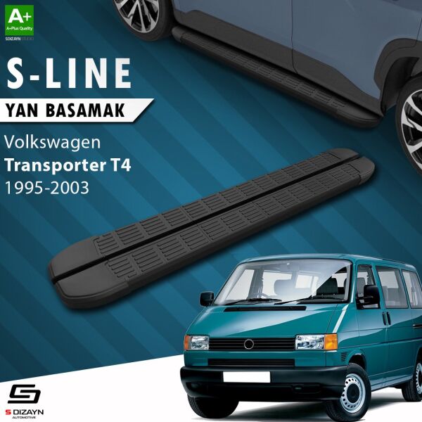 VW Transporter T4 Uzun Şase S-Line Siyah Yan Basamak 253 Cm 1995-2003 A+ Kalite