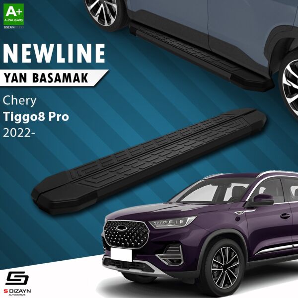 Chery Tiggo8 Pro NewLine Siyah Yan Basamak 183 Cm 2022 Üzeri A+ Kalite