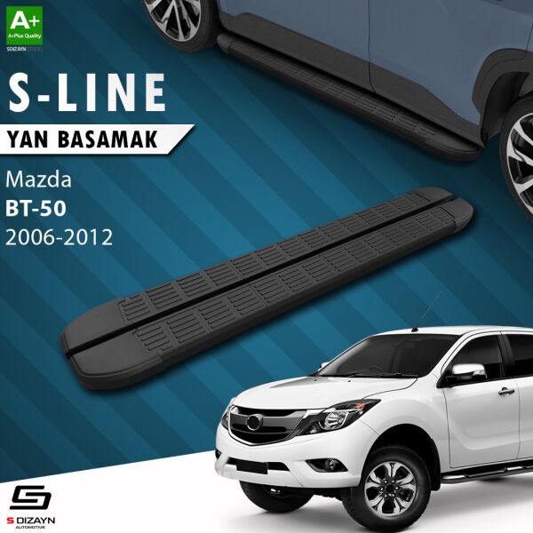 Mazda BT-50 Pick-Up S-Line Siyah Yan Basamak 193 Cm 2006-2012 A+ Kalite